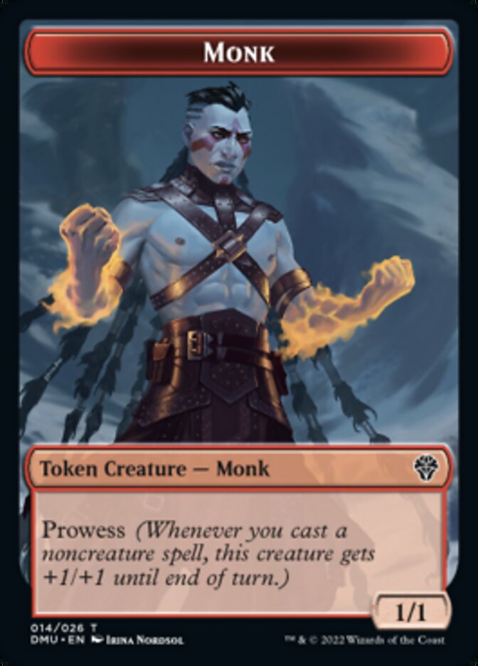 Monk Token [Dominaria United Tokens] | Exor Games New Glasgow