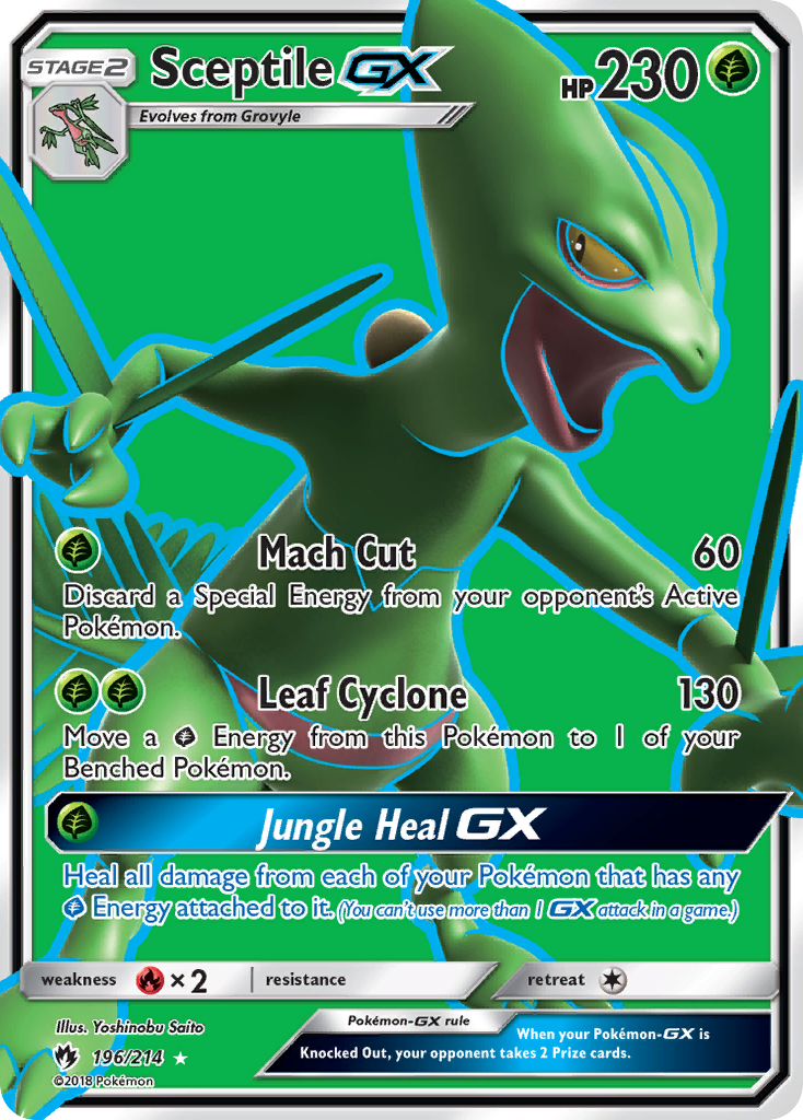 Sceptile GX (196/214) [Sun & Moon: Lost Thunder] | Exor Games New Glasgow