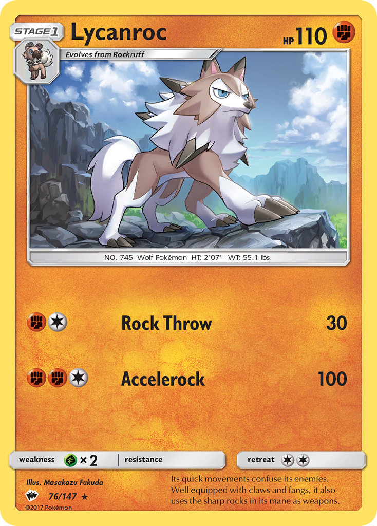 Lycanroc (76/147) [Sun & Moon: Burning Shadows] | Exor Games New Glasgow