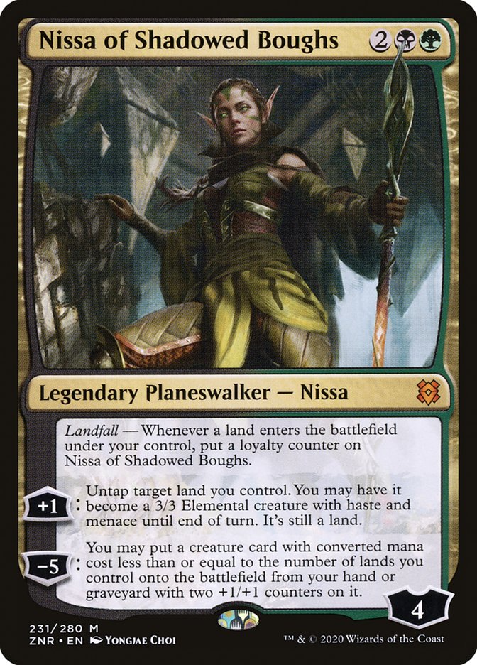 Nissa of Shadowed Boughs [Zendikar Rising] | Exor Games New Glasgow