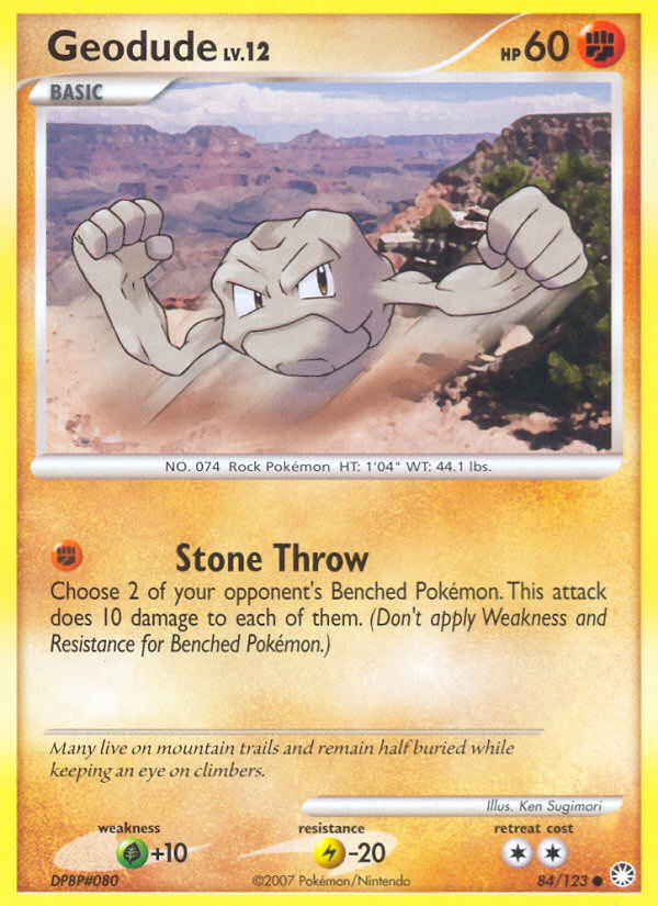 Geodude (84/123) [Diamond & Pearl: Mysterious Treasures] | Exor Games New Glasgow