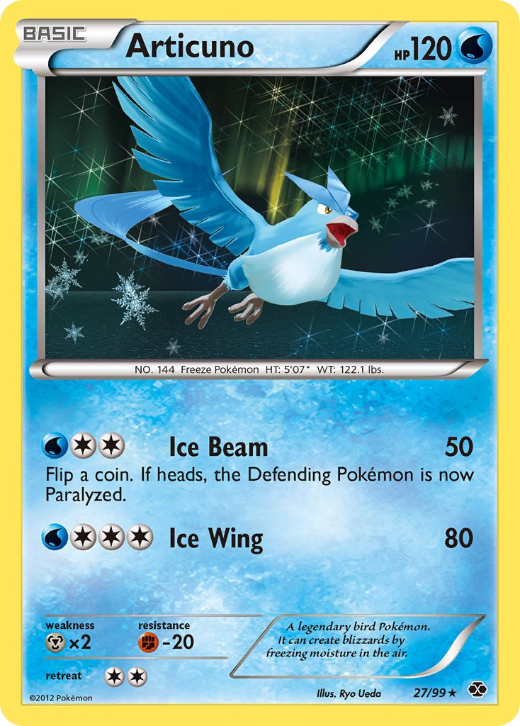 Articuno (27/99) (Blister Exclusive) [Black & White: Next Destinies] | Exor Games New Glasgow