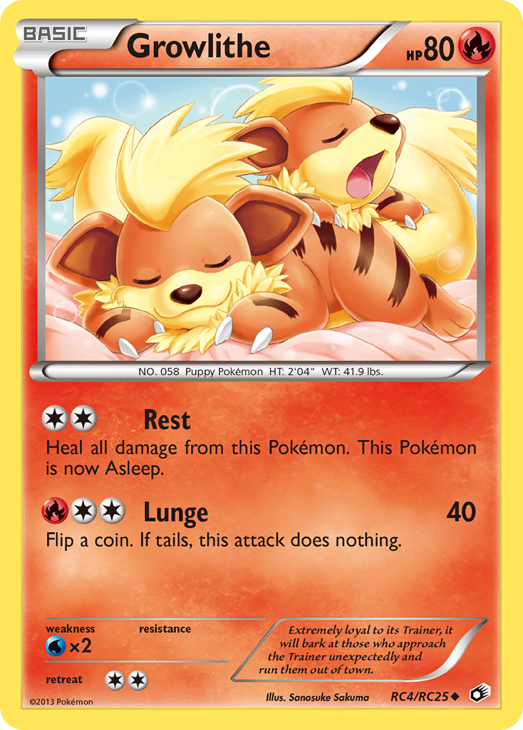 Growlithe (RC4/RC25) [Black & White: Legendary Treasures] | Exor Games New Glasgow