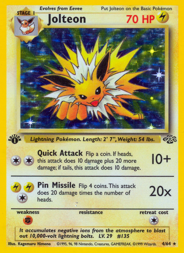 Jolteon (4/64) [Jungle 1st Edition] | Exor Games New Glasgow