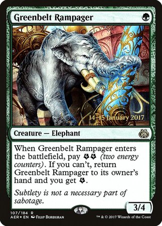 Greenbelt Rampager [Aether Revolt Promos] | Exor Games New Glasgow