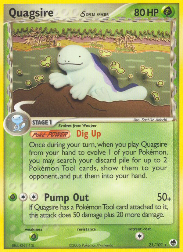 Quagsire (21/101) (Delta Species) [EX: Dragon Frontiers] | Exor Games New Glasgow