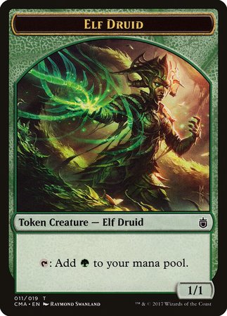 Elf Druid Token (011) [Commander Anthology Tokens] | Exor Games New Glasgow