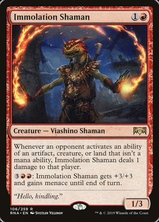 Immolation Shaman [Ravnica Allegiance] | Exor Games New Glasgow