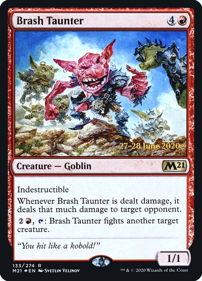 Brash Taunter  [Core Set 2021 Prerelease Promos] | Exor Games New Glasgow