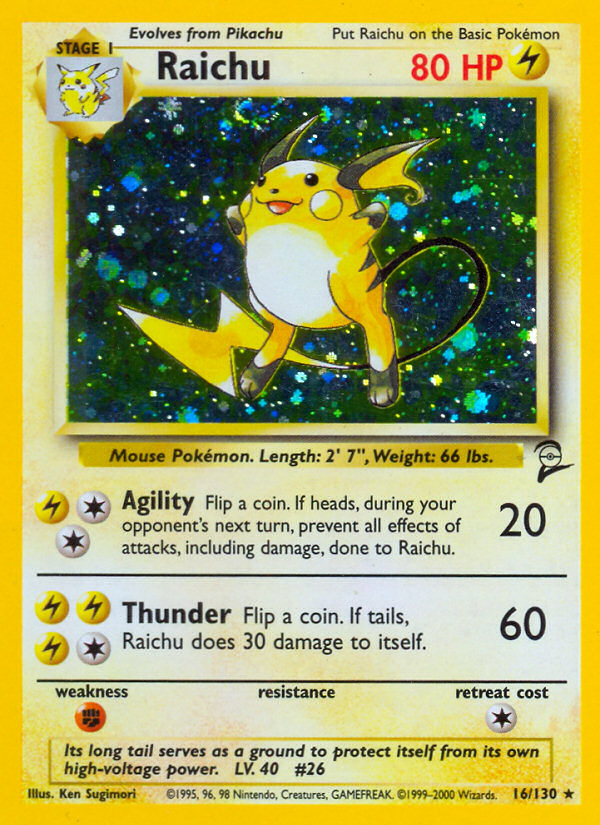 Raichu (16/130) [Base Set 2] | Exor Games New Glasgow