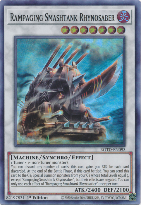 Rampaging Smashtank Rhynosaber [ROTD-EN093] Super Rare | Exor Games New Glasgow