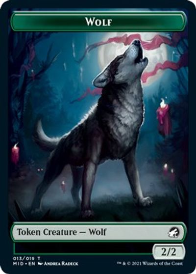 Centaur // Wolf Double-sided Token [Innistrad: Midnight Hunt Commander] | Exor Games New Glasgow