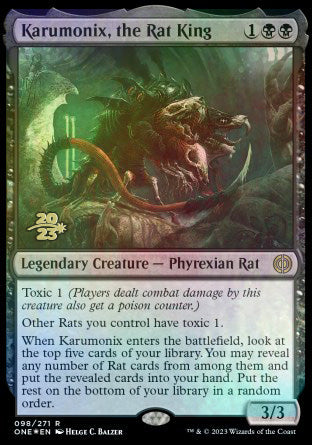 Karumonix, the Rat King [Phyrexia: All Will Be One Prerelease Promos] | Exor Games New Glasgow