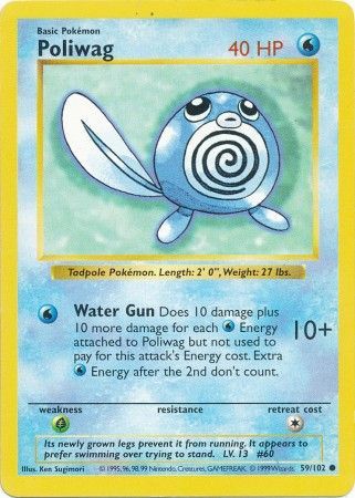 Poliwag (59/102) [Base Set Shadowless Unlimited] | Exor Games New Glasgow