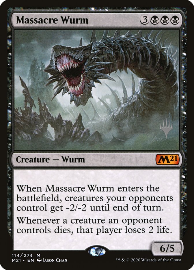 Massacre Wurm (Promo Pack) [Core Set 2021 Promos] | Exor Games New Glasgow