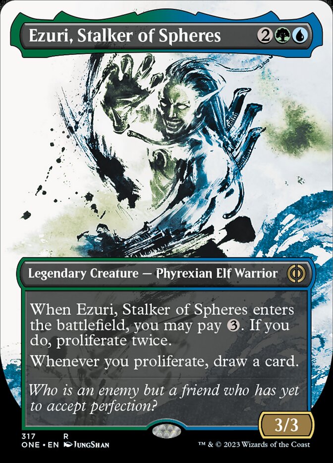 Ezuri, Stalker of Spheres (Borderless Ichor) [Phyrexia: All Will Be One] | Exor Games New Glasgow