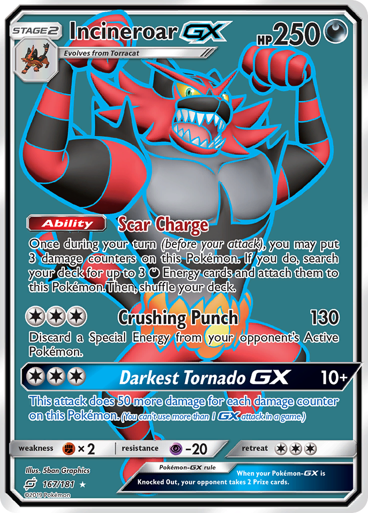 Incineroar GX (167/181) [Sun & Moon: Team Up] | Exor Games New Glasgow