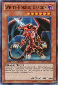 White-Horned Dragon [GLD4-EN014] Common | Exor Games New Glasgow