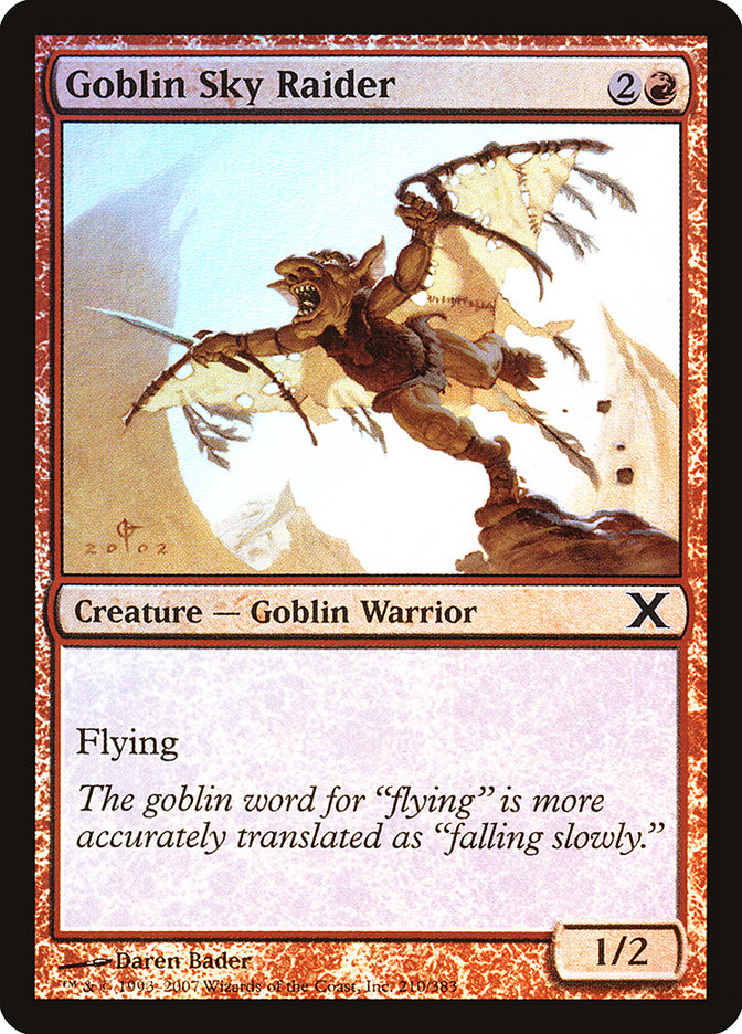 Goblin Sky Raider (Premium Foil) [Tenth Edition] | Exor Games New Glasgow