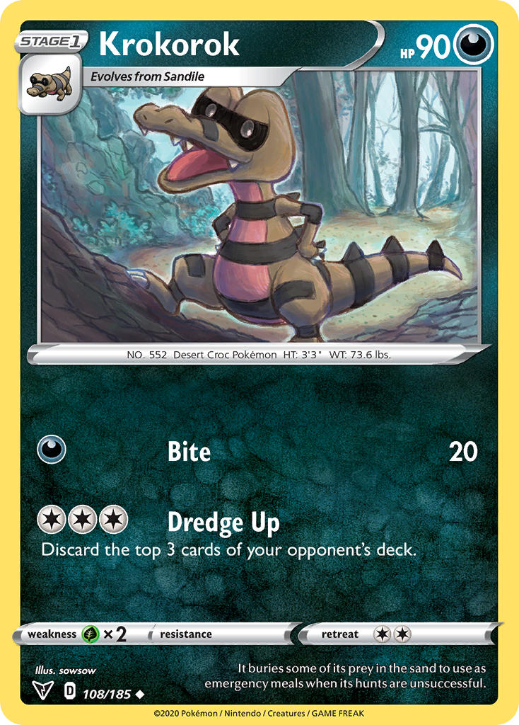 Krokorok (108/185) [Sword & Shield: Vivid Voltage] | Exor Games New Glasgow
