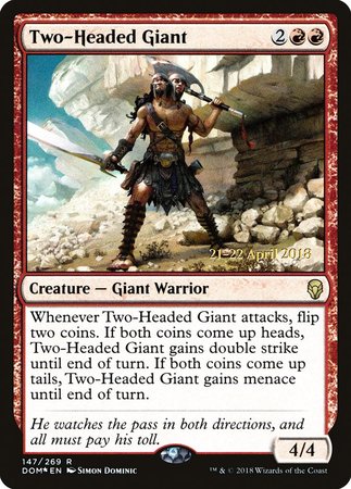 Two-Headed Giant [Dominaria Promos] | Exor Games New Glasgow