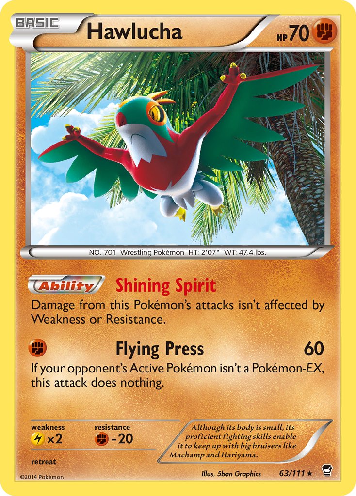 Hawlucha (63/111) (Cosmos Holo) (Blister Exclusive) [XY: Furious Fists] | Exor Games New Glasgow