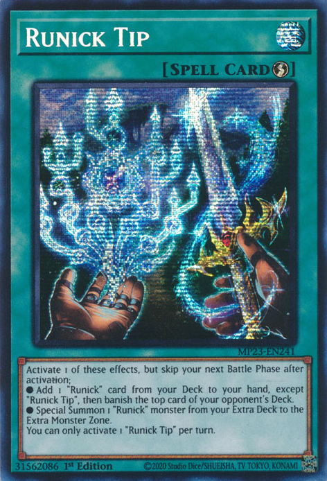 Runick Tip [MP23-EN241] Prismatic Secret Rare | Exor Games New Glasgow