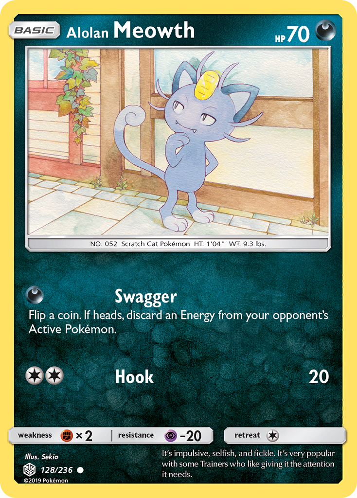 Alolan Meowth (128/236) [Sun & Moon: Cosmic Eclipse] | Exor Games New Glasgow