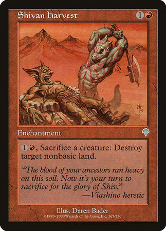 Shivan Harvest [Invasion] | Exor Games New Glasgow