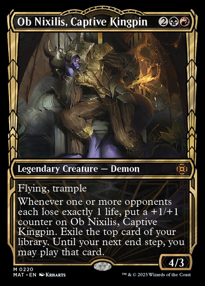 Ob Nixilis, Captive Kingpin (Showcase Halo Foil) [March of the Machine: The Aftermath] | Exor Games New Glasgow