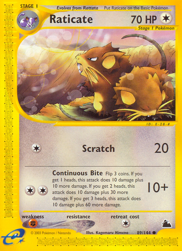 Raticate (89/144) [Skyridge] | Exor Games New Glasgow