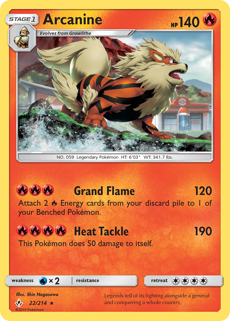 Arcanine (22/214) [Sun & Moon: Unbroken Bonds] | Exor Games New Glasgow