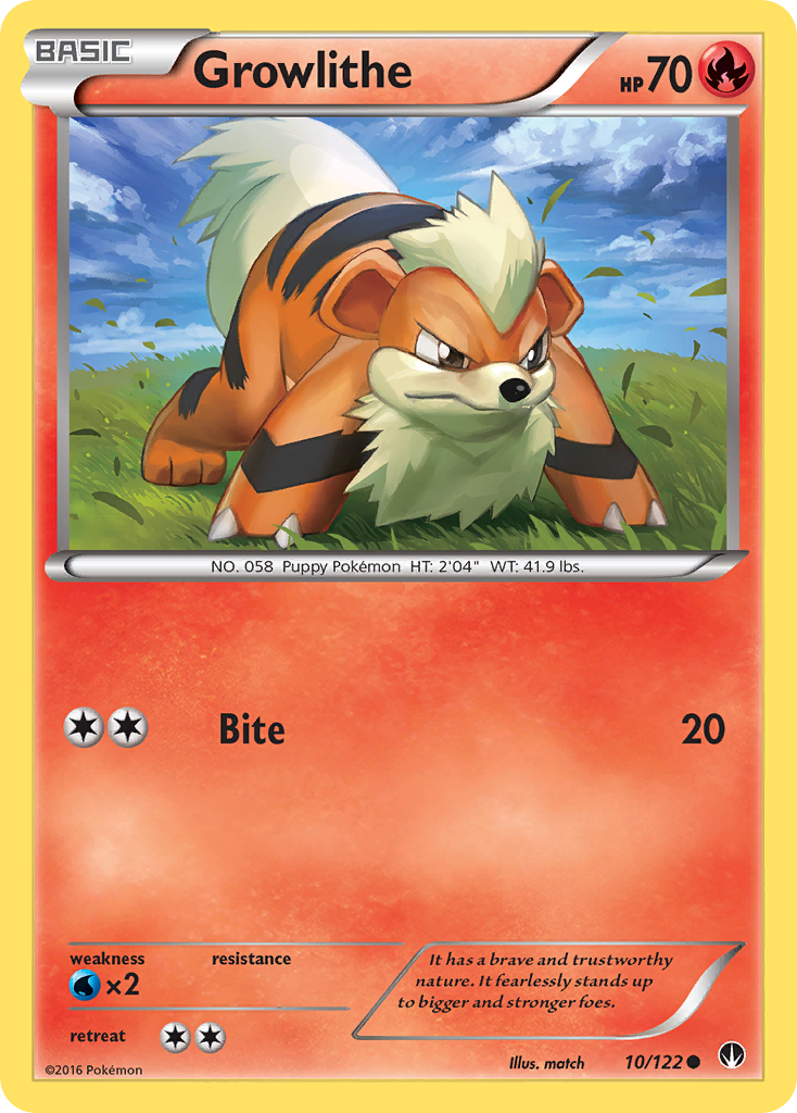 Growlithe (10/122) [XY: BREAKpoint] | Exor Games New Glasgow