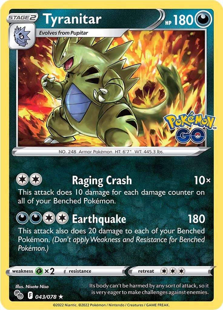 Tyranitar (043/078) [Pokémon GO] | Exor Games New Glasgow