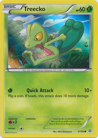 Treecko (6/160) (Sheen Holo) [XY: Primal Clash] | Exor Games New Glasgow