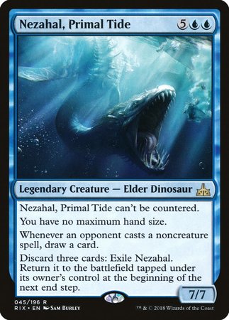 Nezahal, Primal Tide [Rivals of Ixalan] | Exor Games New Glasgow