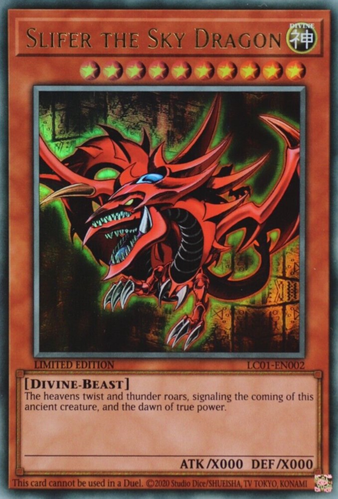 Slifer the Sky Dragon (25th Anniversary) [LC01-EN002] Ultra Rare | Exor Games New Glasgow