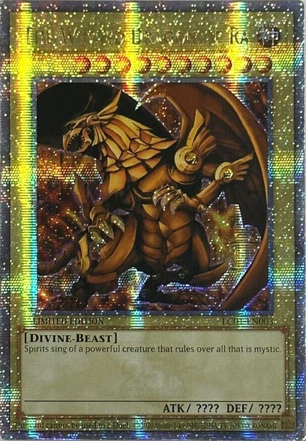 The Winged Dragon of Ra (25th Anniversary) [LC01-EN003] Quarter Century Secret Rare | Exor Games New Glasgow