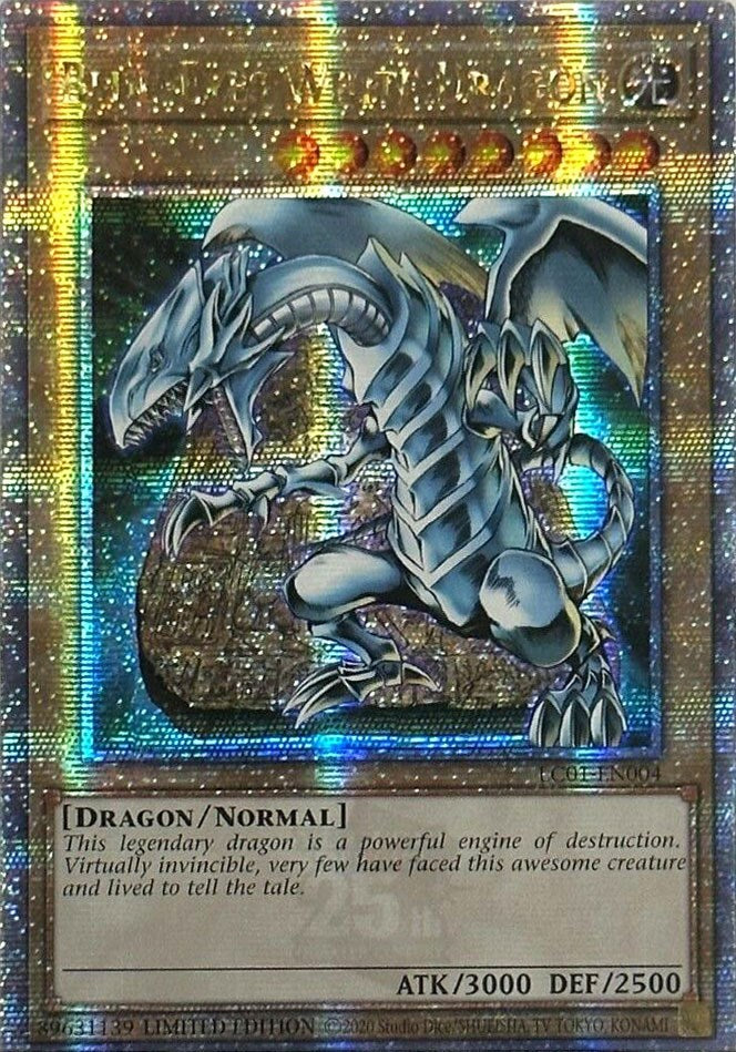 Blue-Eyes White Dragon (25th Anniversary) [LC01-EN004] Quarter Century Secret Rare | Exor Games New Glasgow