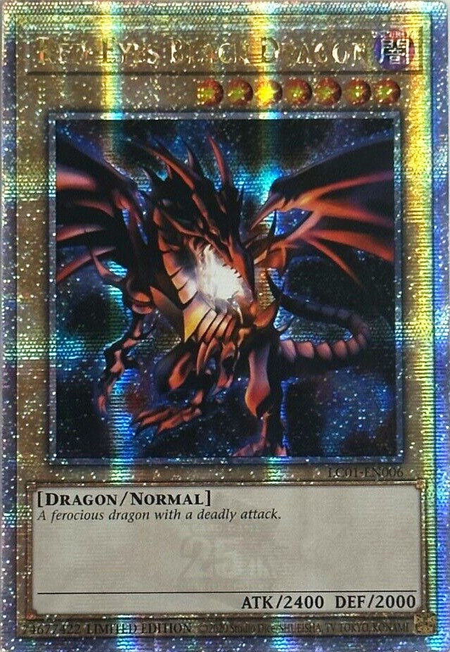 Red-Eyes Black Dragon (25th Anniversary) [LC01-EN006] Quarter Century Secret Rare | Exor Games New Glasgow