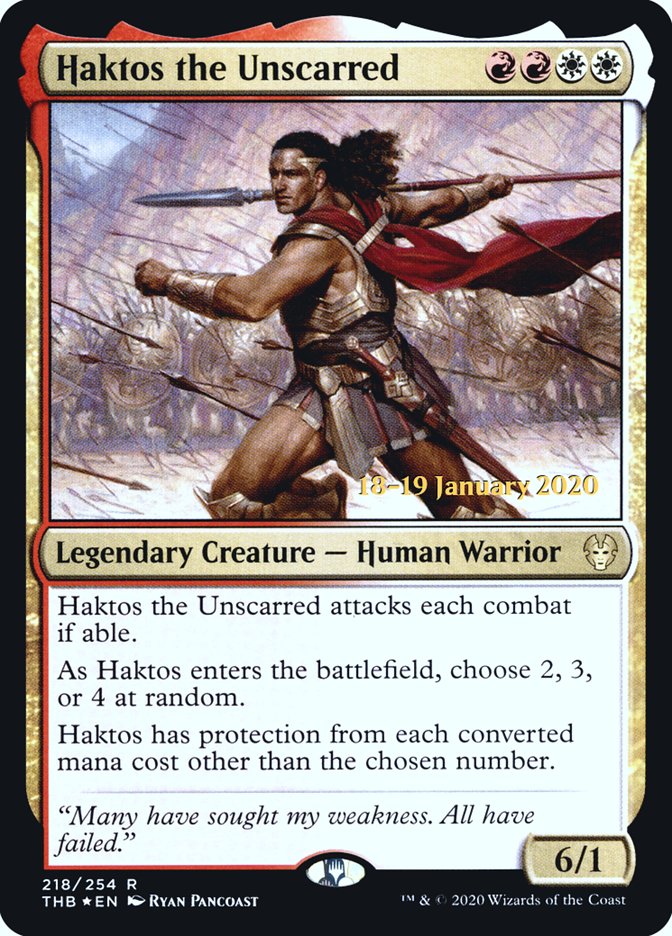 Haktos the Unscarred [Theros Beyond Death Prerelease Promos] | Exor Games New Glasgow