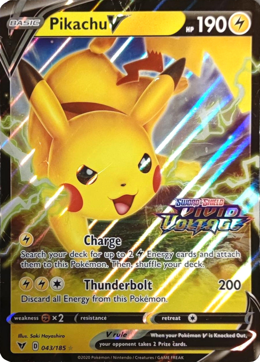 Pikachu V (043/185) (Vivid Voltage Stamp) [Sword & Shield: Vivid Voltage] | Exor Games New Glasgow