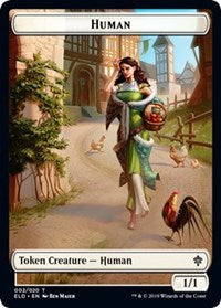 Human // Food (17) Double-sided Token [Throne of Eldraine Tokens] | Exor Games New Glasgow