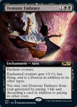 Demonic Embrace (Extended Art) [Core Set 2021] | Exor Games New Glasgow