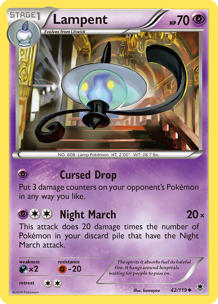 Lampent (42/119) [XY: Phantom Forces] | Exor Games New Glasgow