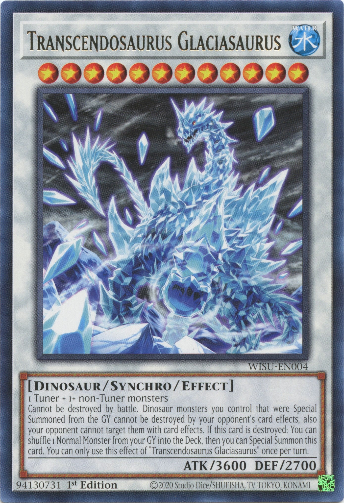 Transcendosaurus Glaciasaurus [WISU-EN004] Rare | Exor Games New Glasgow