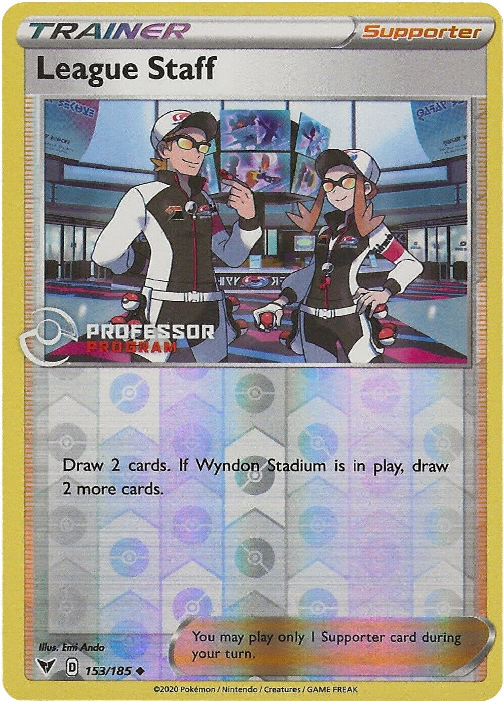 League Staff (153/185) (Professor Program Promo) [Sword & Shield: Vivid Voltage] | Exor Games New Glasgow