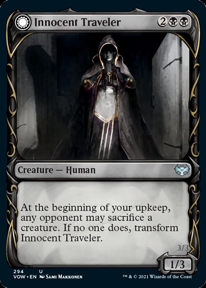 Innocent Traveler // Malicious Invader (Showcase Fang Frame) [Innistrad: Crimson Vow] | Exor Games New Glasgow