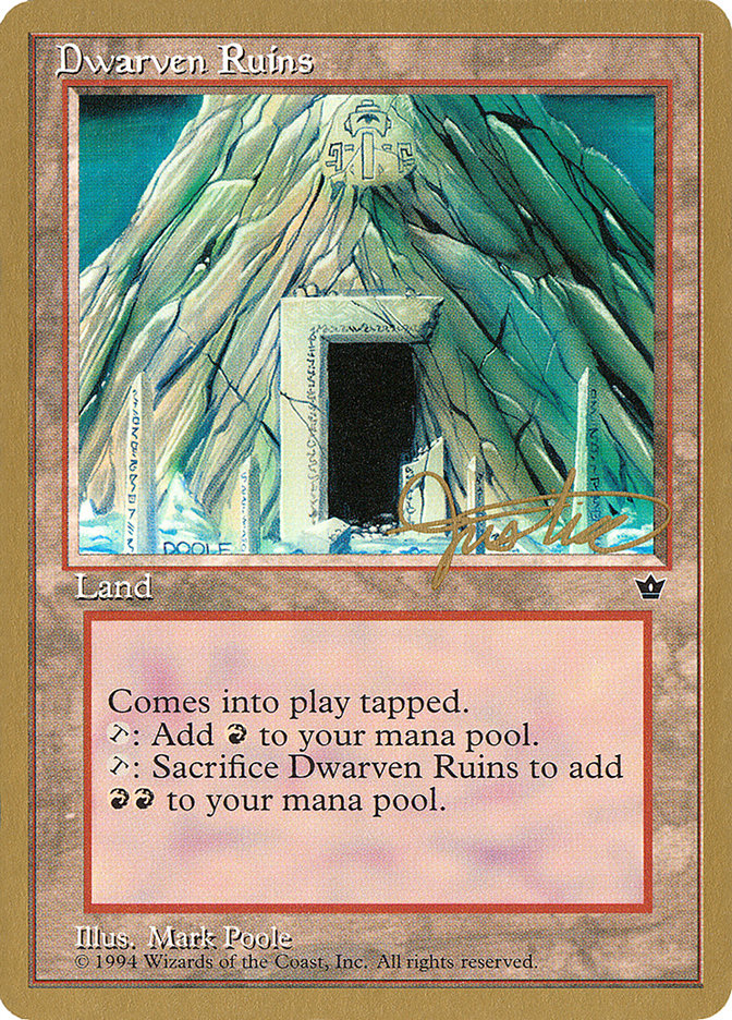 Dwarven Ruins (Mark Justice) [Pro Tour Collector Set] | Exor Games New Glasgow