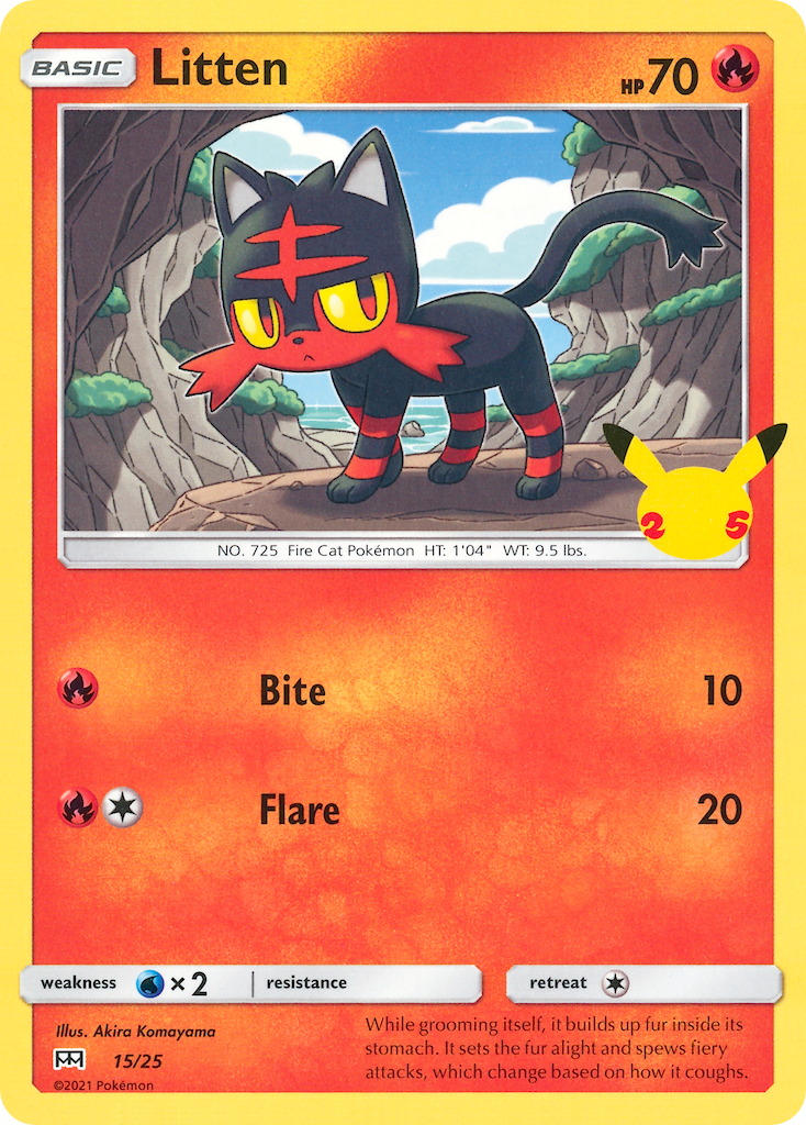 Litten (15/25) [McDonald's 25th Anniversary] | Exor Games New Glasgow